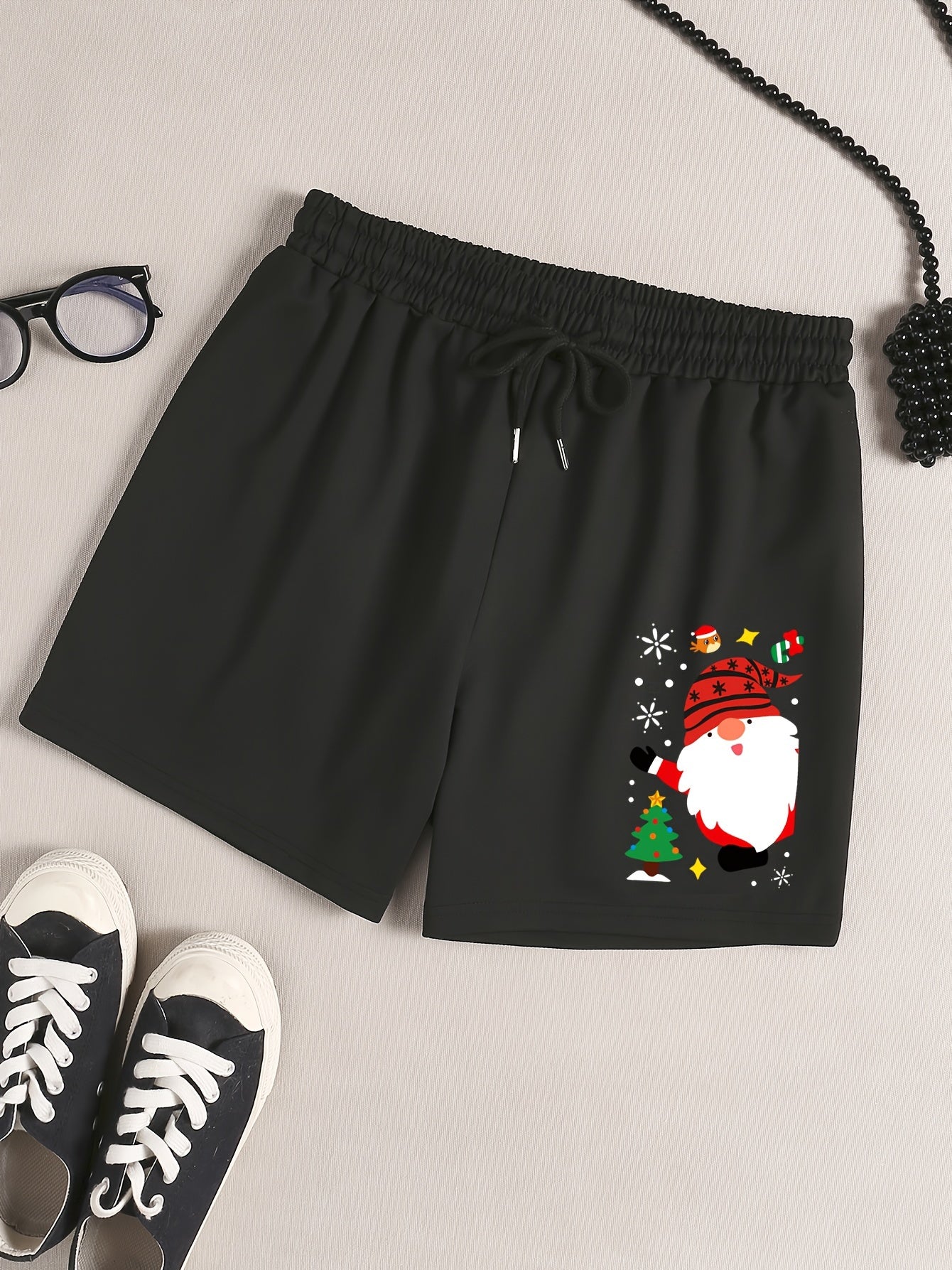 Cartoon Santa Claus Home Wear Shorts