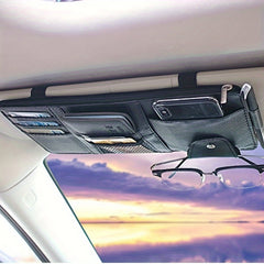 Car Sun Visor Storage Bag Interior Accessories Sunglasses Holder
