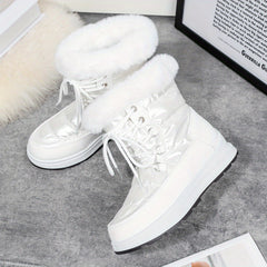 Waterproof Snow Boots High Top Slip On Winter Shoes
