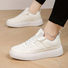 Women's Faux Leather Skate Shoes Lightweight & Versatile Sneakers