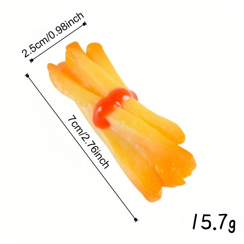 Tomato Sauce French Fries Earrings DIY Accessories Food Display Models