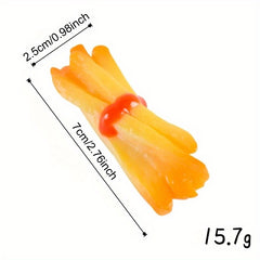 Tomato Sauce French Fries Earrings DIY Accessories Food Display Models