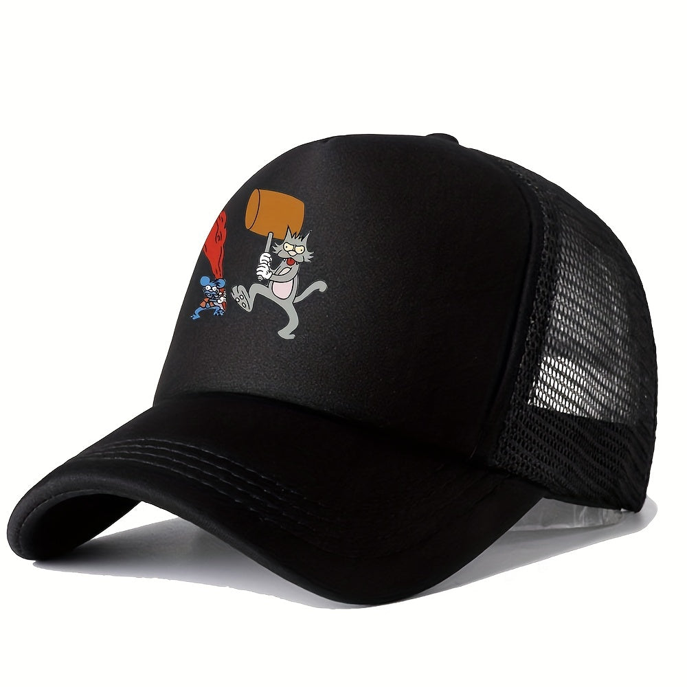 Unisex Sunshade Casual Baseball Cap With Cartoon Pattern