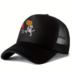 Unisex Sunshade Casual Baseball Cap With Cartoon Pattern