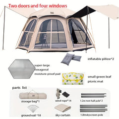 Durable 4-8 Person Camping Tent Waterproof UV Protection Easy Setup