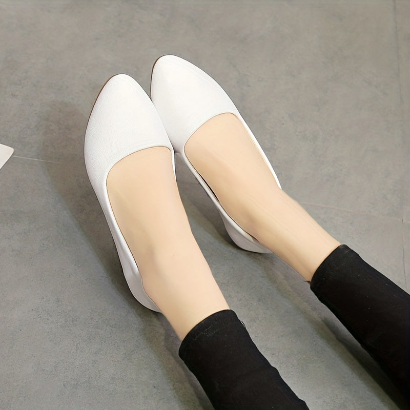 Women's Pointed Toe Ballet Flats Soft Sole Slip On Walking Shoes