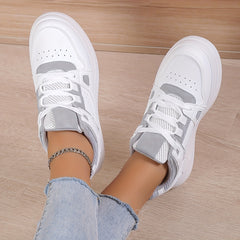 Women's Colorblock Mesh Sneakers Low Round Toe Lightweight Shoes