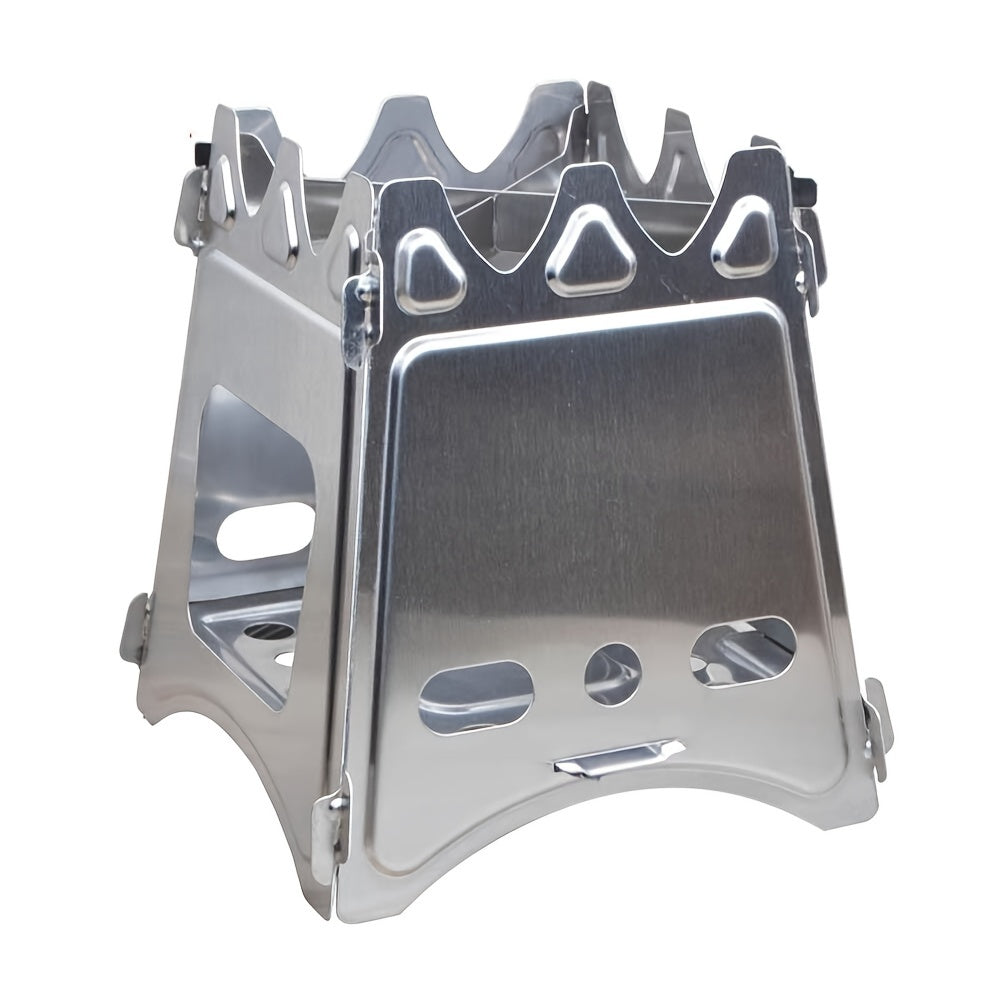 Portable Camping Wood Burning Stove Stainless Steel Lightweight Alcohol Stove