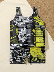 Kids' Float Swimwear Sleeveless Jumpsuit