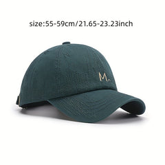 Embroidery Baseball Cap Solid Cotton Sun Hats Adjustable Couple Dad Hats