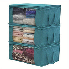 Non Woven Wardrobe Storage Bag Quilt Clothing Sorting Box Foldable