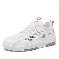 Men's Lace-up Mesh Athletic Sneakers Comfy Breathable Shoes
