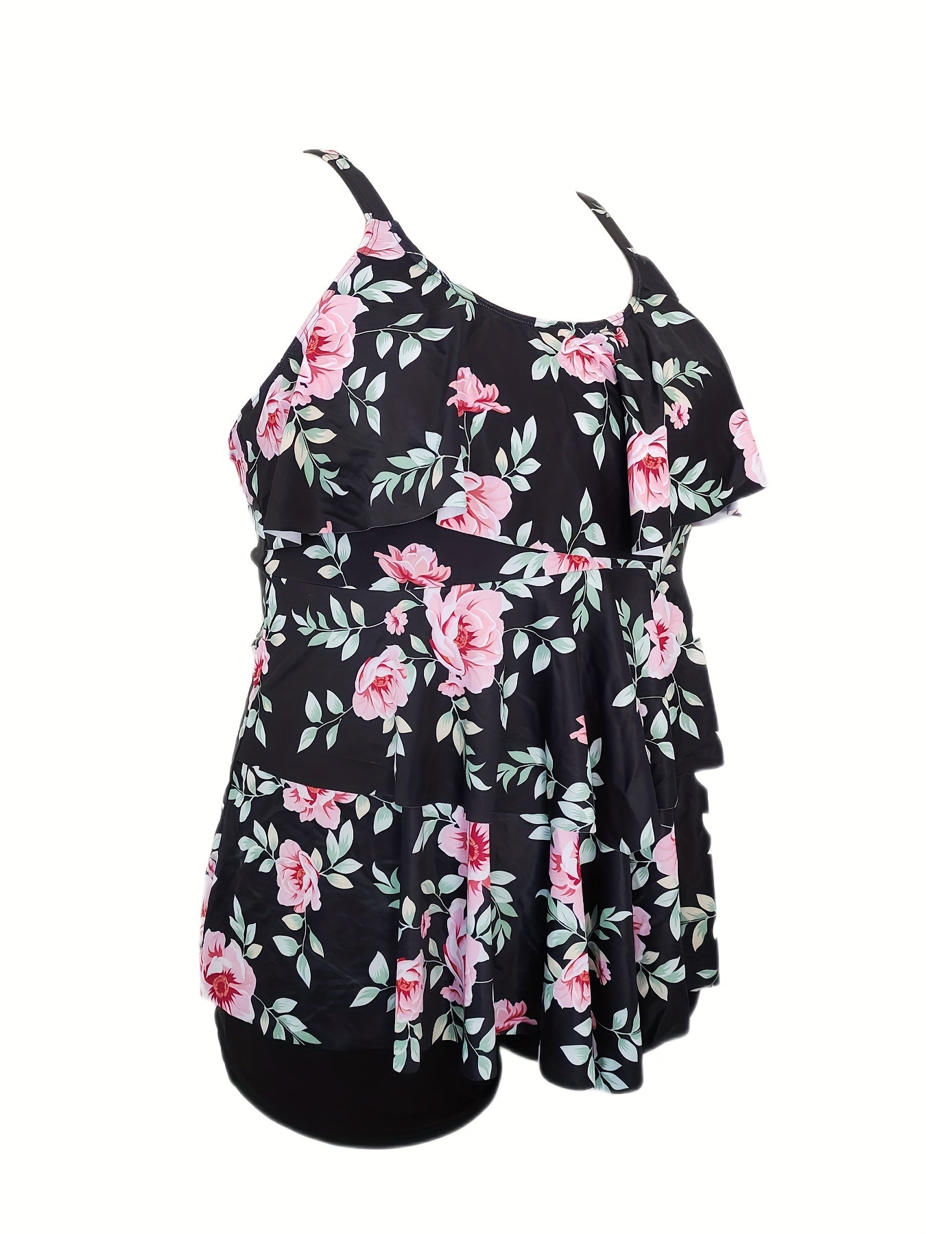 Floral Print Cami Top & Shorts Swimsuit Set