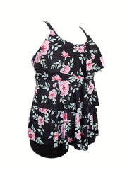 Floral Print Cami Top & Shorts Swimsuit Set