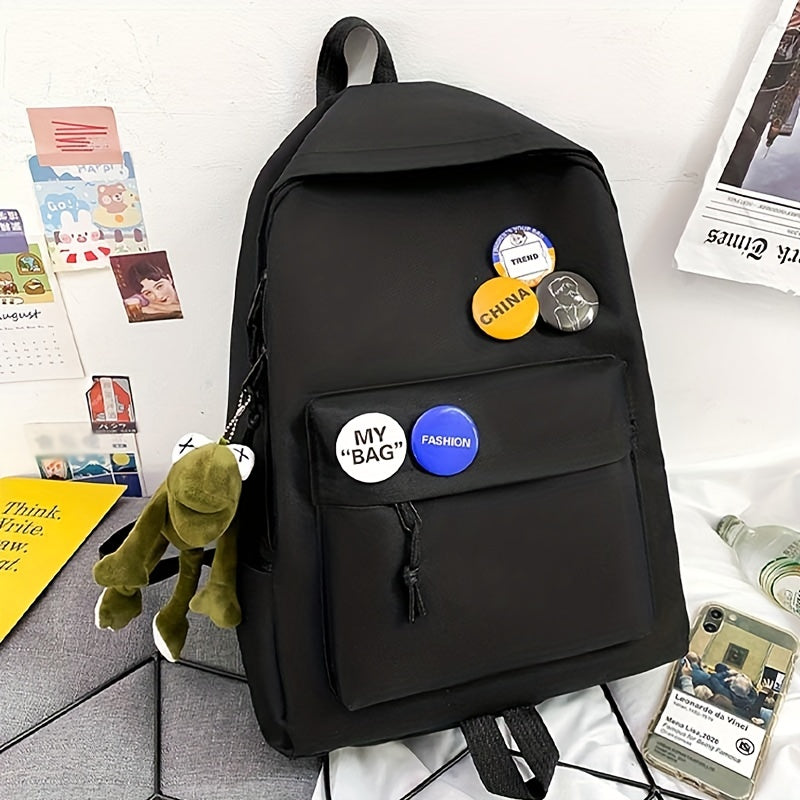 Campus Style High School Girls Backpack Travel Bag - Women and Men Schoolbag