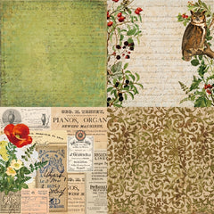 Vintage Forest Background Paper 6 inch Patterned Paper 22005
