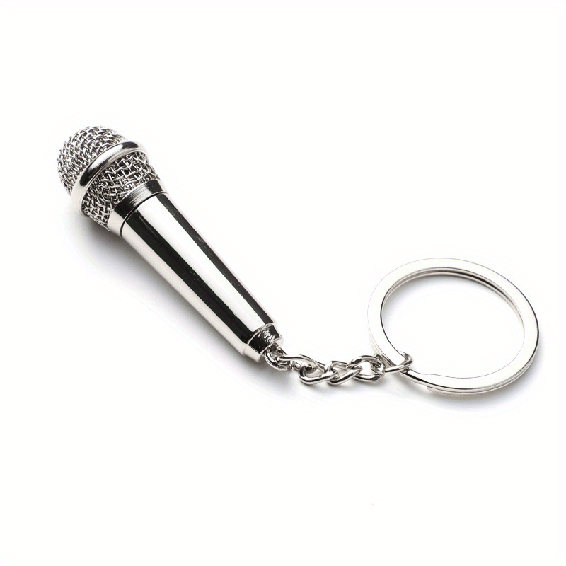Microphone Keychain for Women - Car Key Holder and Bag Accessory