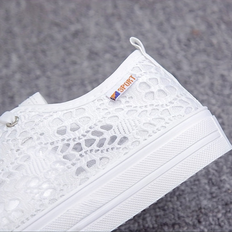 Women's Mesh Sneakers Casual Lace Up Outdoor Shoes Lightweight Walking Shoes