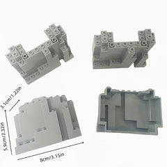 4pcs MOC Mountain & Forest Scenes with Accessories Building Blo