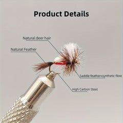 1pc Red Humpy Bionic Fly Fishing Lure Dry Fly Fishing Tackle