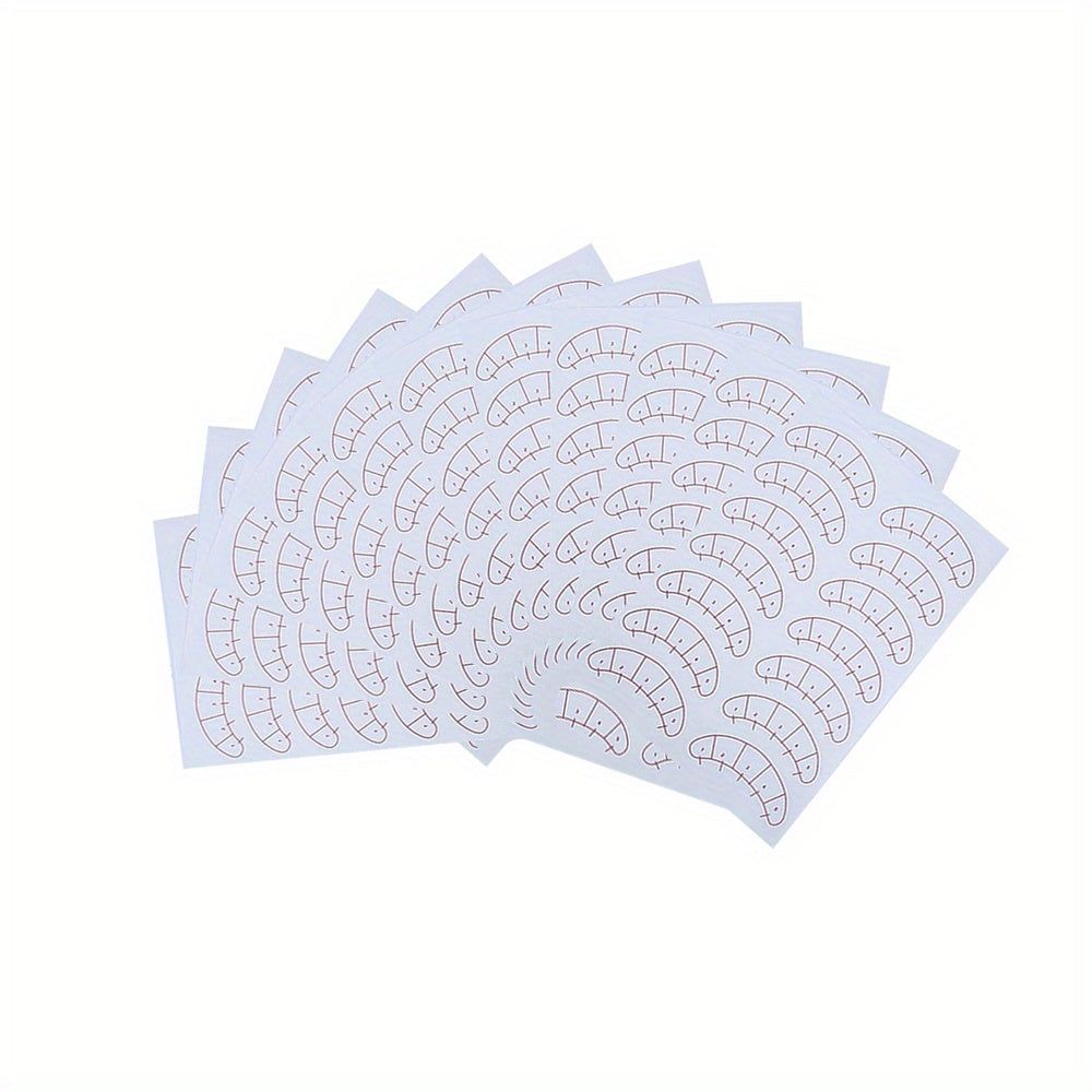 140pcs Eyelash Mapping Stickers 3D Eye Pads Patch Self Adhesive Practice Lashes