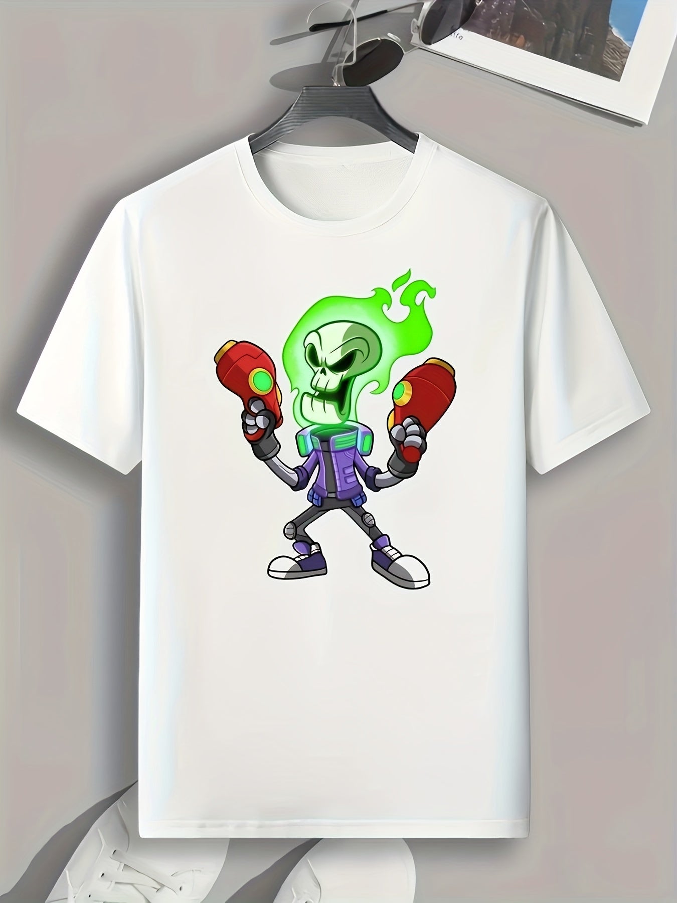 Funny Cartoon Print Men's Graphic T shirt Casual Comfy Tees For Summer