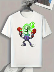 Funny Cartoon Print Men's Graphic T shirt Casual Comfy Tees For Summer