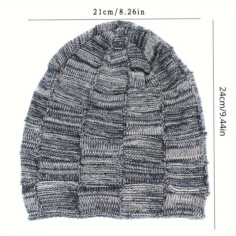 Winter Velvet Lined Beanie Hat for Men Women