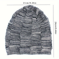 Winter Velvet Lined Beanie Hat for Men Women