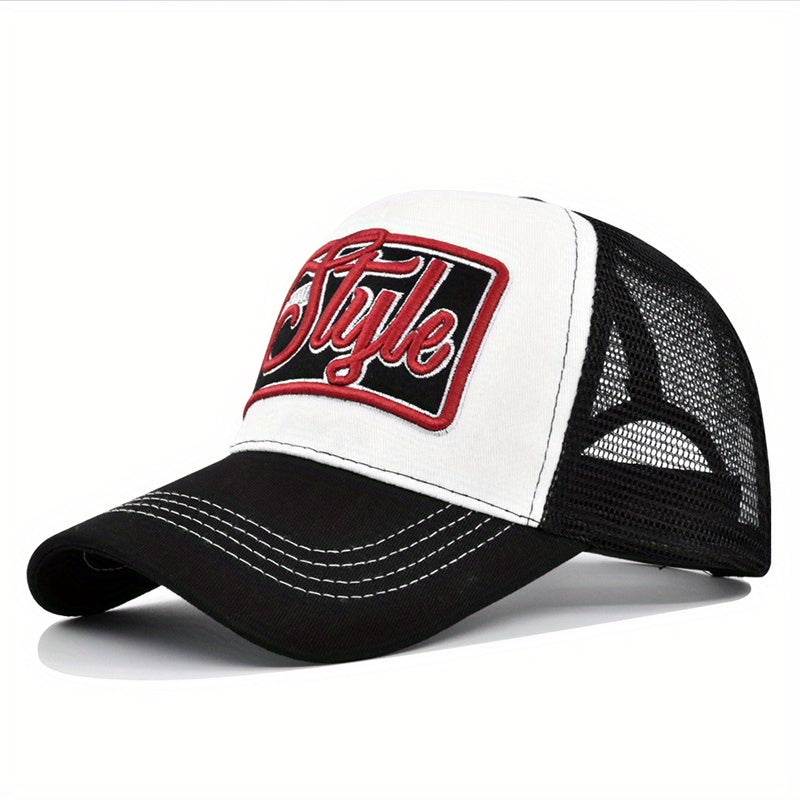 Embroidered Baseball Cap Adjustable Peaked Curved Brim Sun Hat