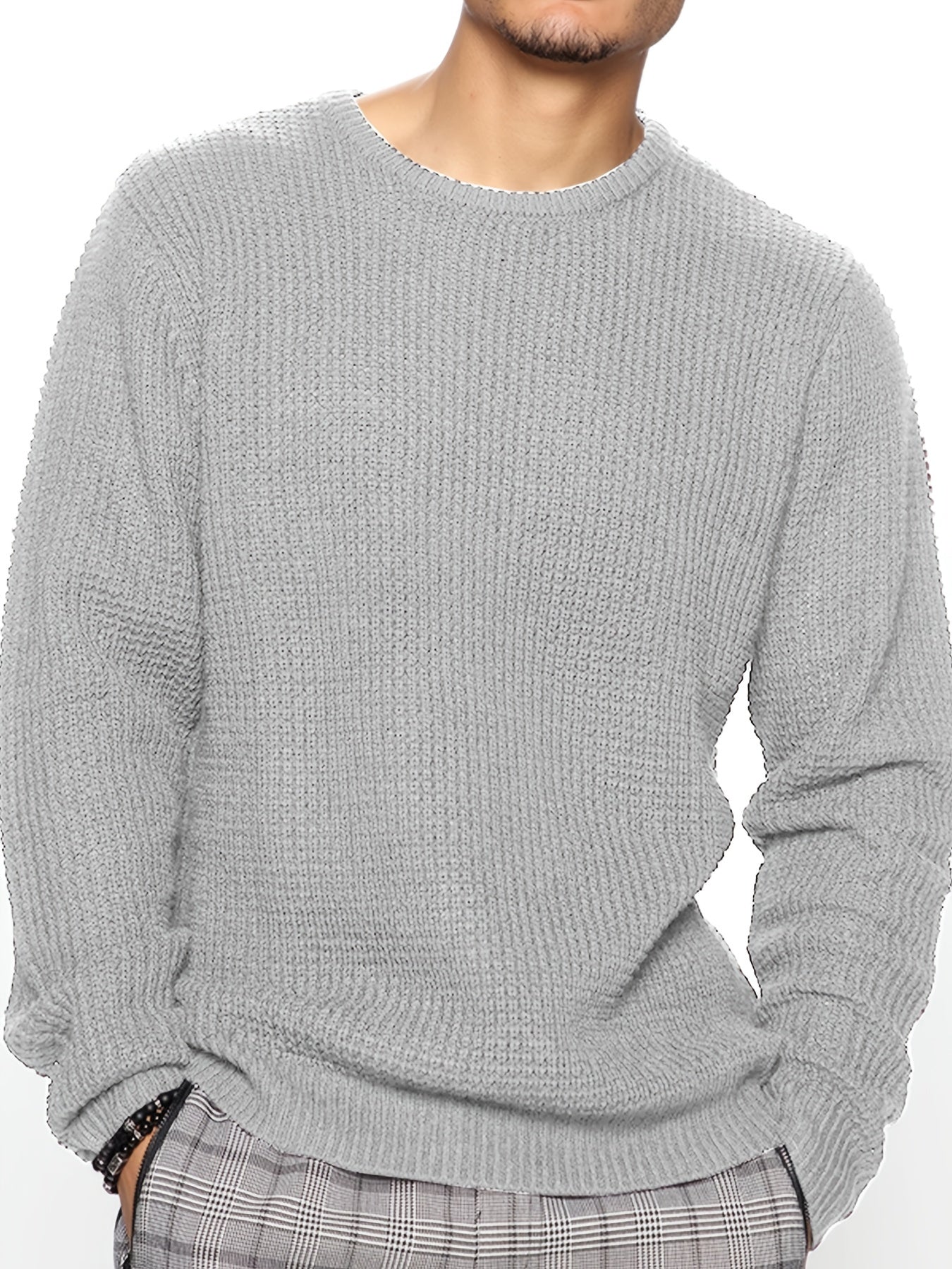 Men's Crew Neck Knitted Sweater