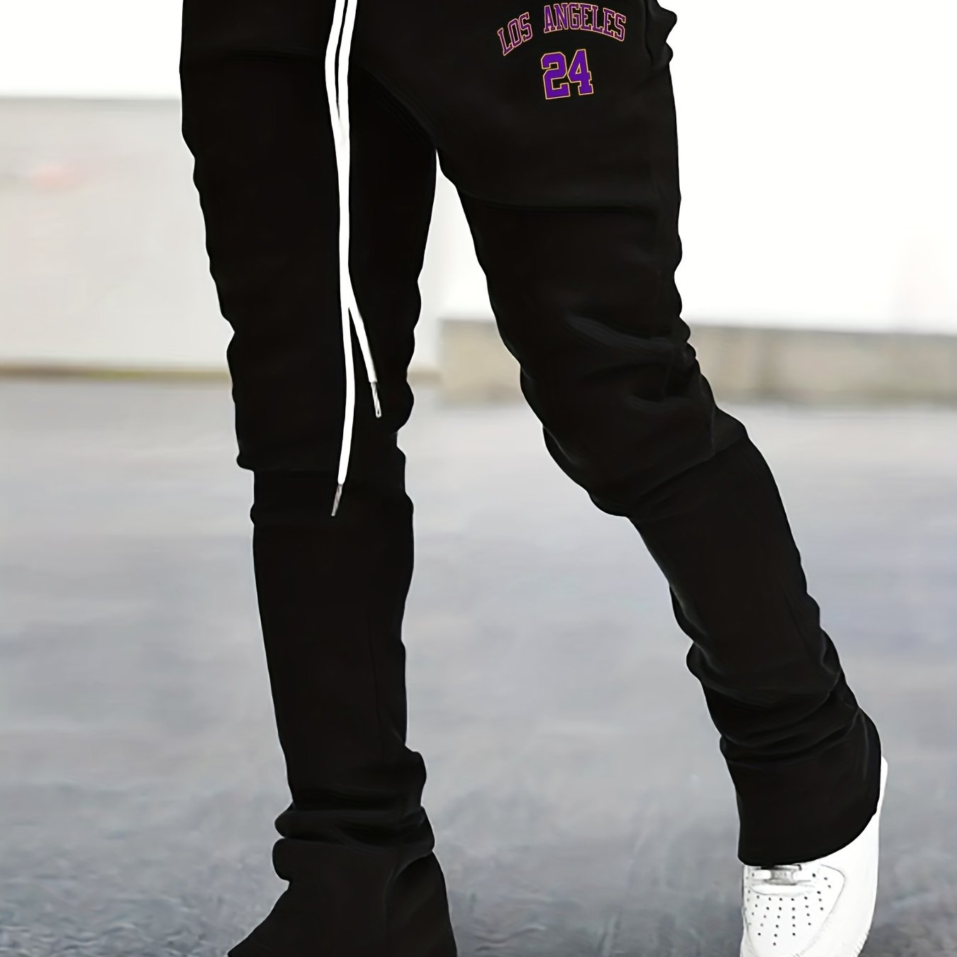 Stylish LOS ANGELES 24 Print Men's Casual Jogger Pants