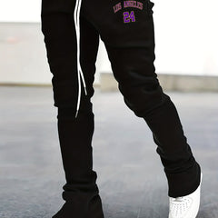 Stylish LOS ANGELES 24 Print Men's Casual Jogger Pants