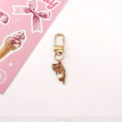 Animal Cartoon Cat Keychain For Purse Decor Adorable Kitten Accessory