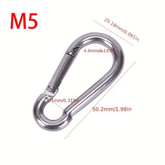 Stainless Steel Carabiner Snap Hook for Keychain and Outdoors