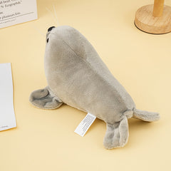 Gray Sea Lion Plush Toy Realistic Stuffed Animal Doll Home Decor