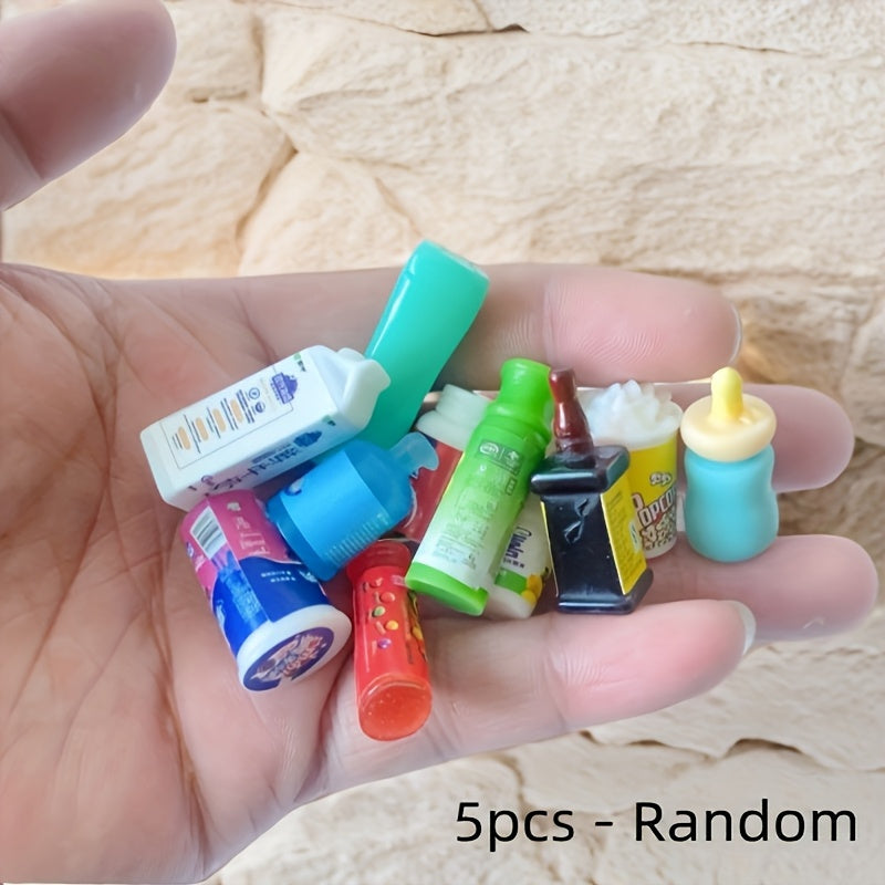 5pcs Shampoo & Conditioner Bottles Travel Size Set Mini House Accessories