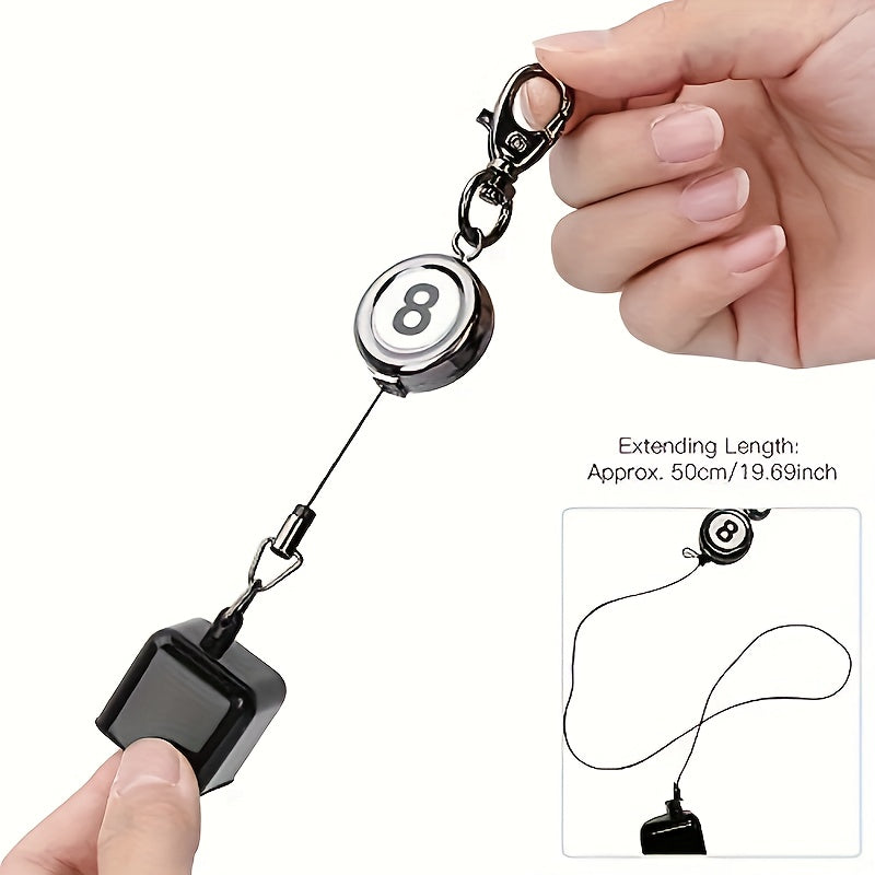 Retractable Pool Cue Chalk Holder Key Ring