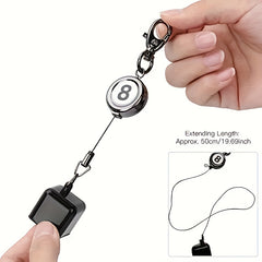 Retractable Pool Cue Chalk Holder Key Ring
