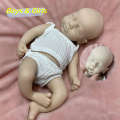 13" Soft Silicone Reborn Dolls Unpainted Full Body Realistic Newborn Doll