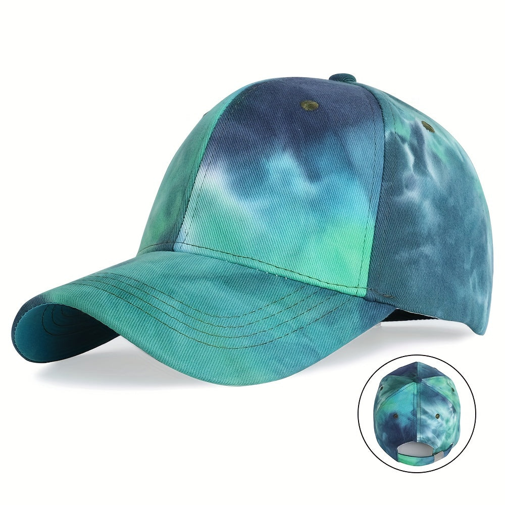 Tie Dye Print Baseball Cap Adjustable Dad Hats Unisex Hip Hop Sun Hats