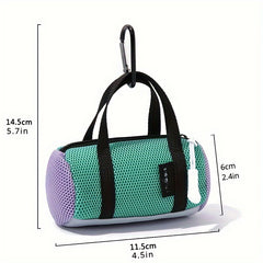 Mini Headphone Storage Bag with Keychains for Hiking Running Gym