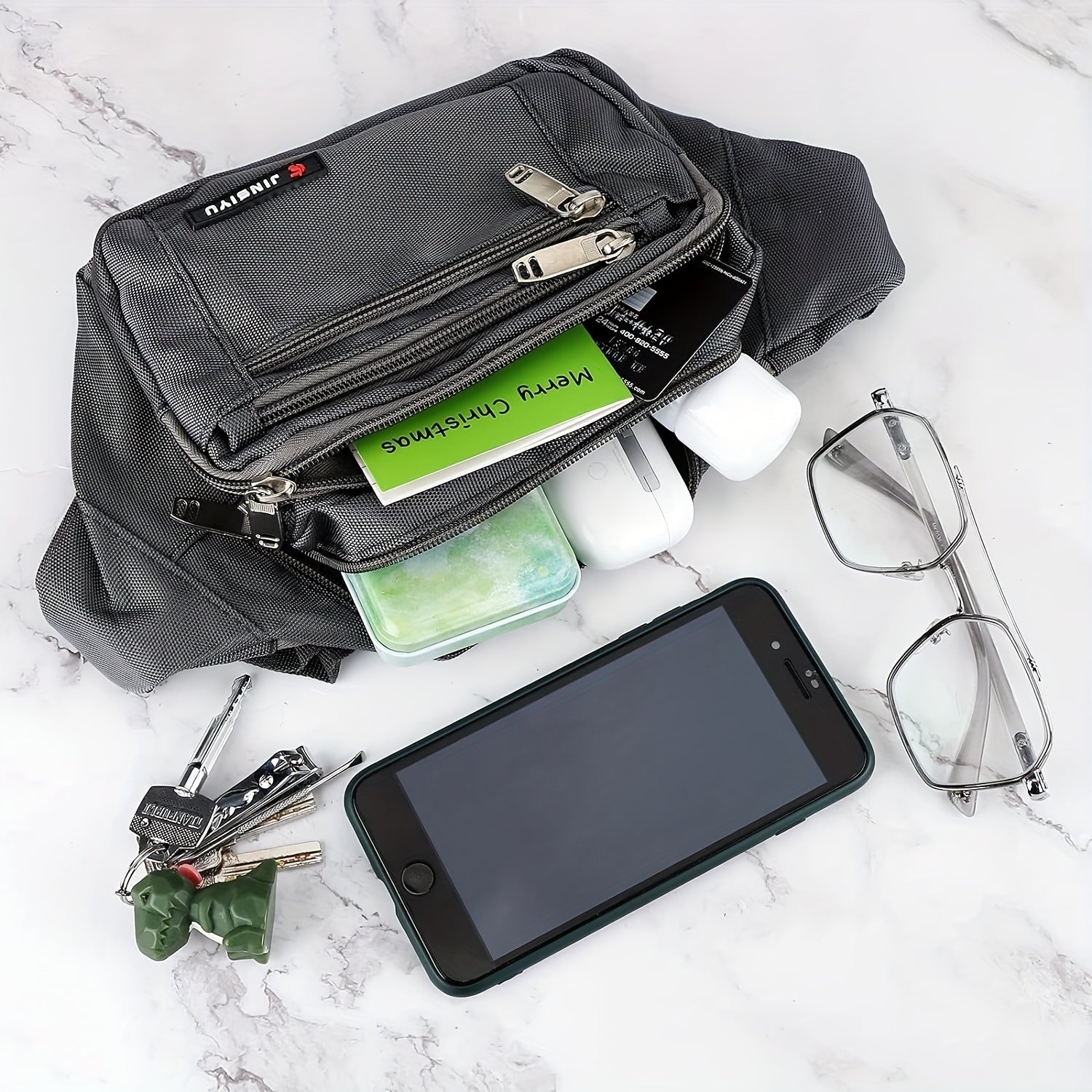 Outdoor Oxford Cloth Shoulder Bag Gray