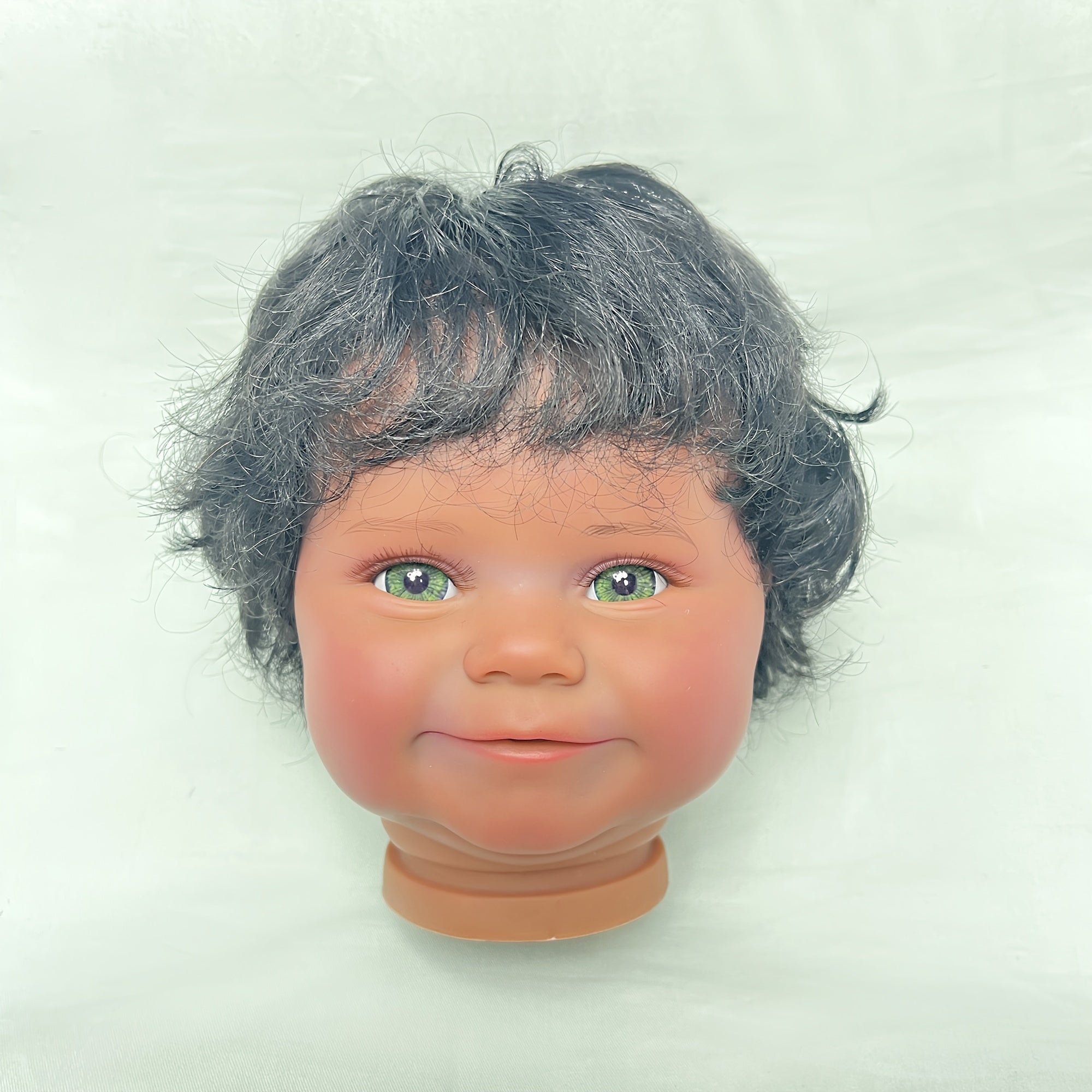 Dark Skin Reborn Doll Kits With Rooted Hair DIY Kit