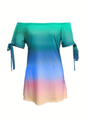 Off Shoulder Backless Mini Dress for Summer