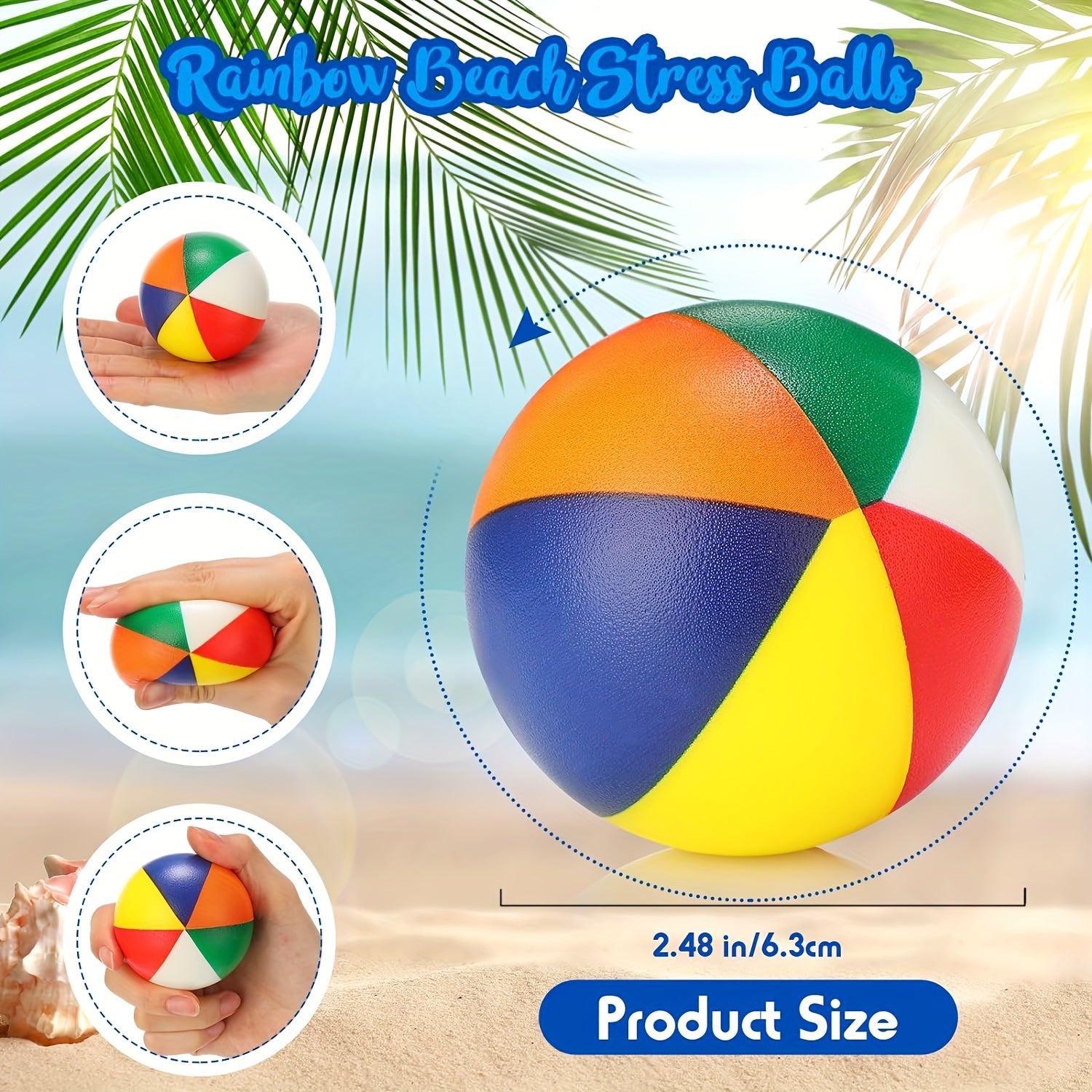 12pcs Sponge Squeeze Balls Stress Relief Fidget Toy Colored TPU Material