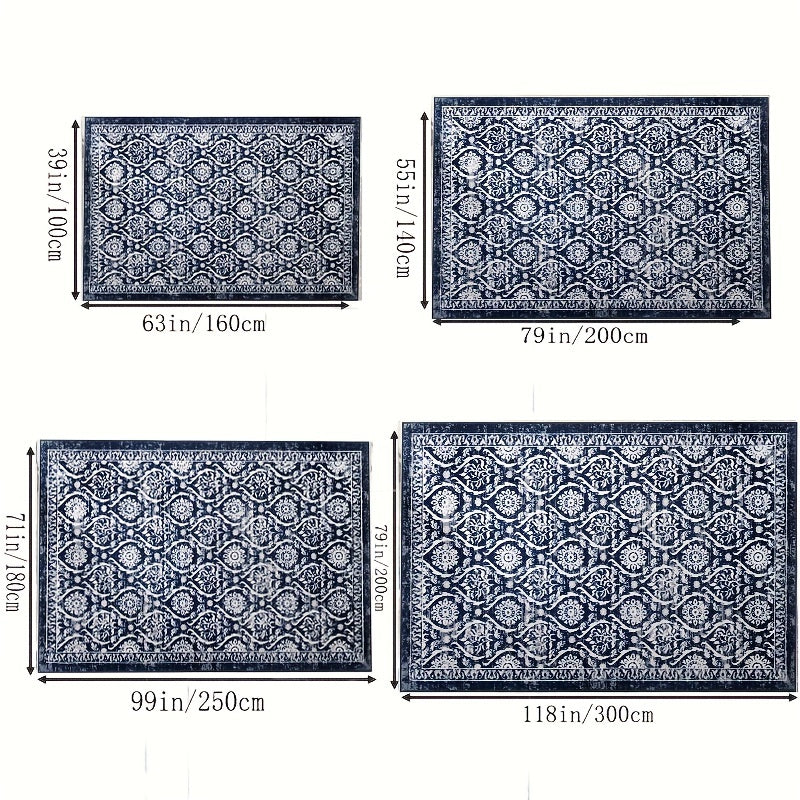 Vintage Oriental Area Rug Traditional Bohemian Floor Carpet