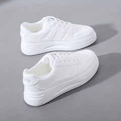 Women's Platform Skate Shoes Lace Up Low Top Casual Sneakers