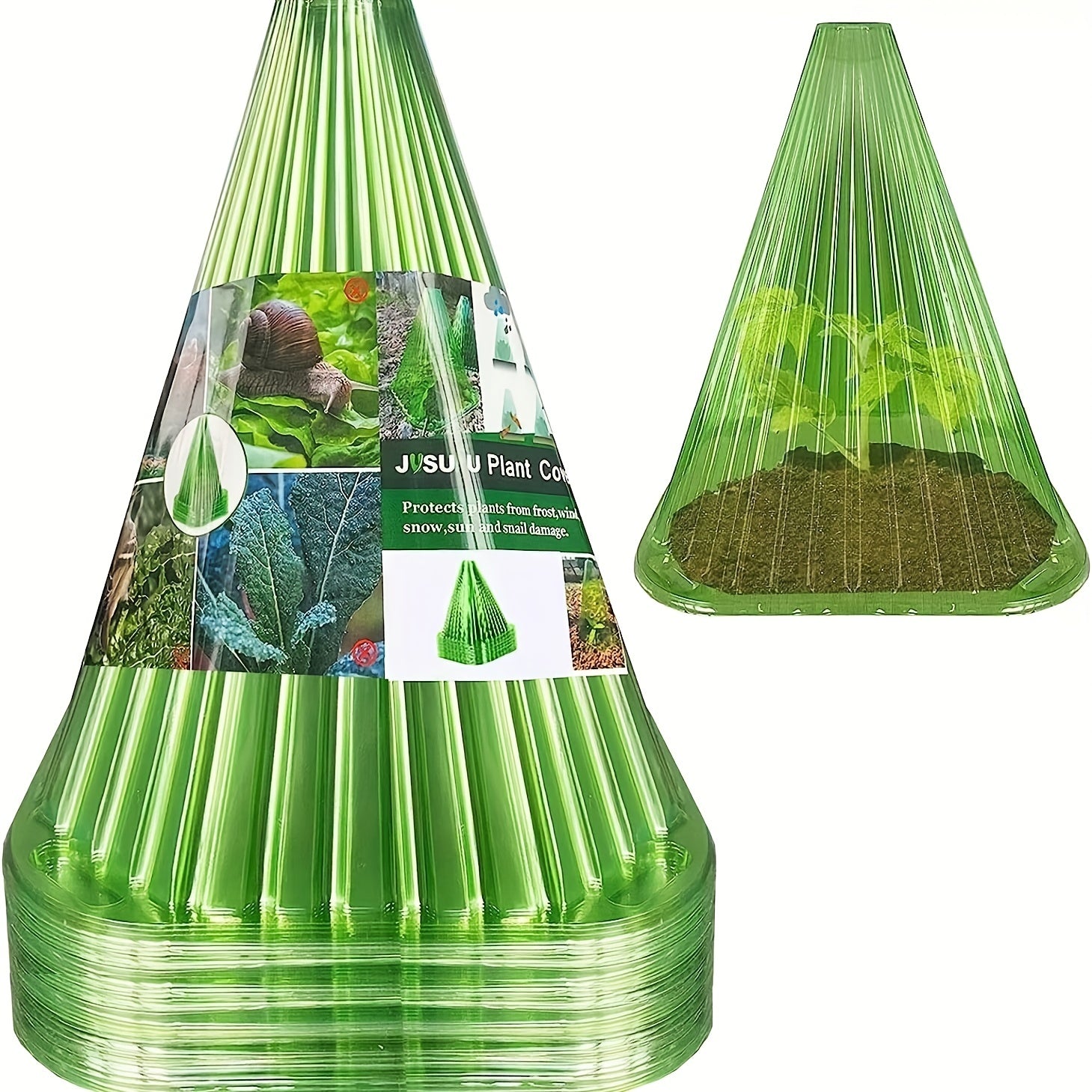 10pcs Reusable Plant Bell Jars Protect Plants Birds Frost Snails