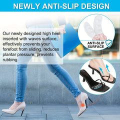 Women's Non Slip Metatarsal Pads - Heel Inserts Foot Pads